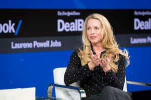 Laurene Powell Jobs Speakingat Event Wallpaper