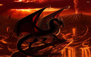 Lava Red Earth Dragon Wallpaper