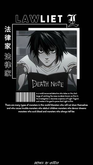 Lawliet Death Note Phone Poster Wallpaper