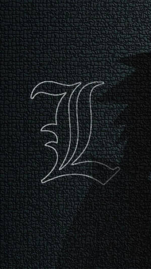 Lawliet’s Symbol On Death Note Iphone Wallpaper