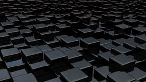 Layered Square Black 3d Wallpaper