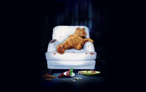 Lazy Cat Garfield On A Couch Wallpaper