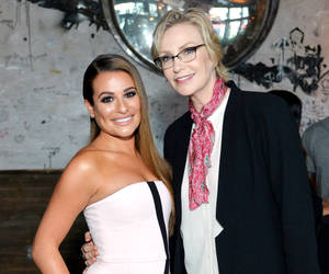 Lea Michele With Jane Lynch Wallpaper