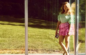 Lea Seydoux Glass Window Wallpaper