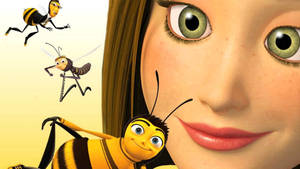 Lead Characters Enjoy A Hilarious Moment In Bee Movie Wallpaper