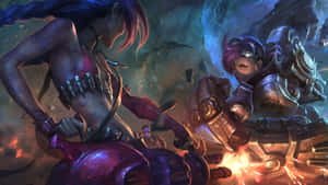 League Of Legends - A Female Character With A Sword Wallpaper
