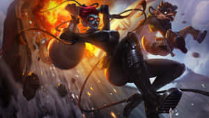 League Of Legends - A Woman In A Firefight Wallpaper