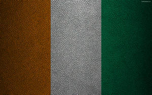 Leather-like Ivory Coast Flag Wallpaper
