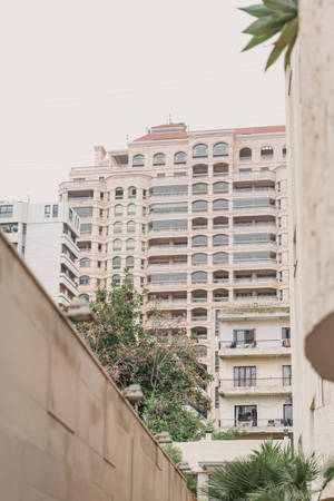 Lebanon Pastel Building Wallpaper