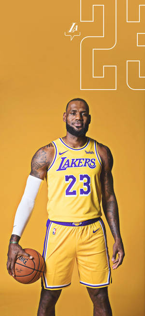 Lebron James 23 Of Lakers Wallpaper