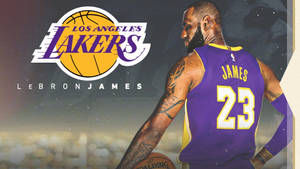 Lebron James And The Los Angeles Lakers Take Flight Wallpaper