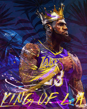 Lebron James Crowned King Of La After Lakers 2020 Championship Wallpaper