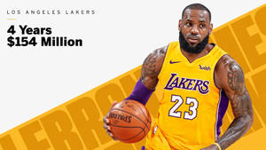 Lebron James Lakers Contract Background Wallpaper