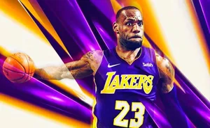 Lebron James Lakers Fierce Background Wallpaper
