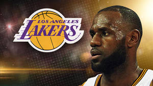 Lebron James Lakers Logo Wallpaper
