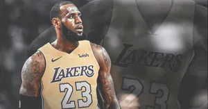 Lebron James Lakers Mirror Image Wallpaper