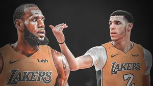 Lebron James Lonzo Ball Lakers Wallpaper