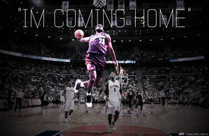 Lebron James With Cool Text Wallpaper