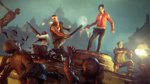 Left 4 Dead Characters Zombie Battle Wallpaper
