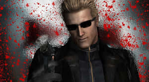Legendary Albert Wesker In Action Wallpaper