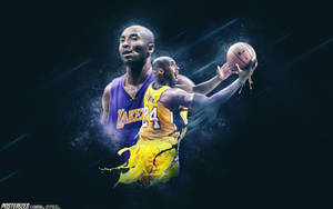 Legendary Nba Icon Kobe Bryant's Action Shot Wallpaper
