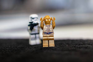 Lego Clone Trooper And C-3po Wallpaper