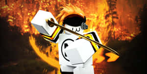 Lego Firefighter Heroic Pose Wallpaper