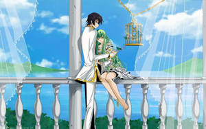 Lelouch Lamperouge And C.c. On Balcony Wallpaper