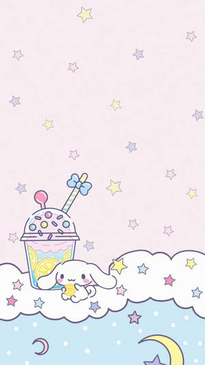 Lemon Drink And Clouds Pastel Cute Wallpaper