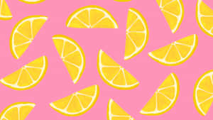 Lemon_ Slices_ Pattern_ Pink_ Background.jpg Wallpaper