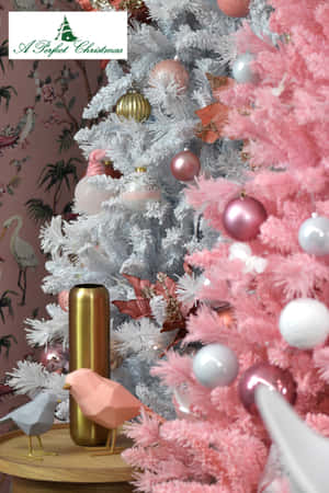 Lend A Festive Sparkle To Your Holidays With A Rose Gold Christmas! Wallpaper