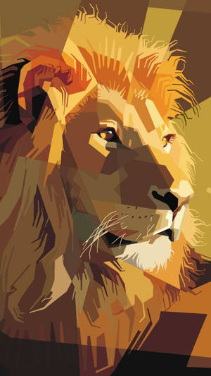 Leo Lion Painting Wallpaper