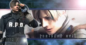 Leon S. Kennedy Showcasing His Combat Skills In Intense Action Wallpaper
