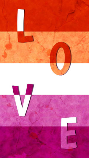 Lesbian Flag With Love Wallpaper
