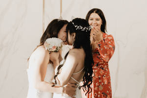 Lesbian Wedding Kiss Wallpaper
