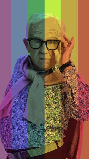 Leslie Jordan Glasses Rainbow Wallpaper