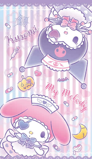Let Your Phone Look As Cute As You With This Kuromi Iphone Wallpaper Wallpaper