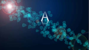 Letter A Alphabet With Flowing Leaves Wallpaper