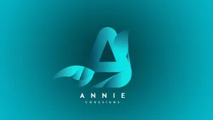 Letter A Logo In Light Blue Wallpaper