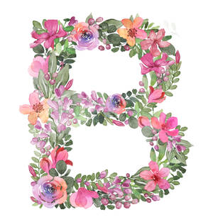 Letter B Spring Design Wallpaper