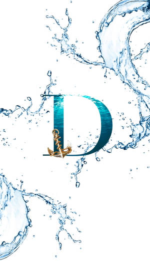 Letter D With Anchor Phone Wallpaper