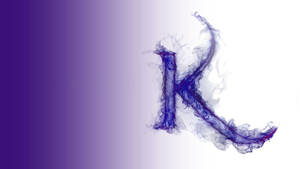 Letter K Purple Smoke Art Wallpaper