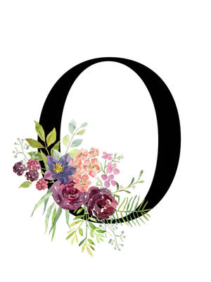 Letter O Floral Design Wallpaper