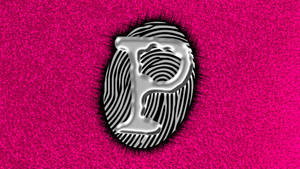 Letter P Pink Texture Wallpaper