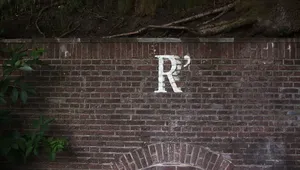 Letter R On The Wall Wallpaper