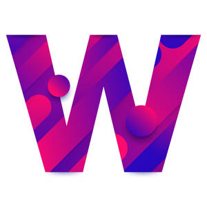 Letter W Abstract Gradient Wallpaper