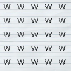 Letter W Pattern Paper Wallpaper