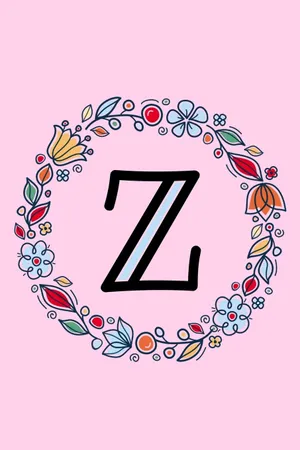 Letter Z With Colored Flowers Wallpaper