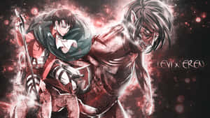 Levi Ackerman Leading The Survey Corps In Attack On Titan Wallpaper