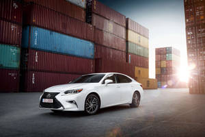Lexus And Cargo Containers Iphone Wallpaper